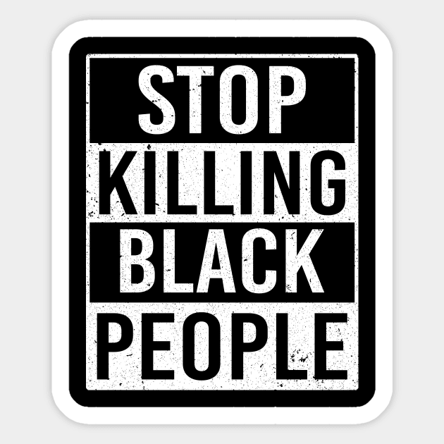 George Floyd Black Lives Matter Stop Killing Black People Sticker by Love Newyork